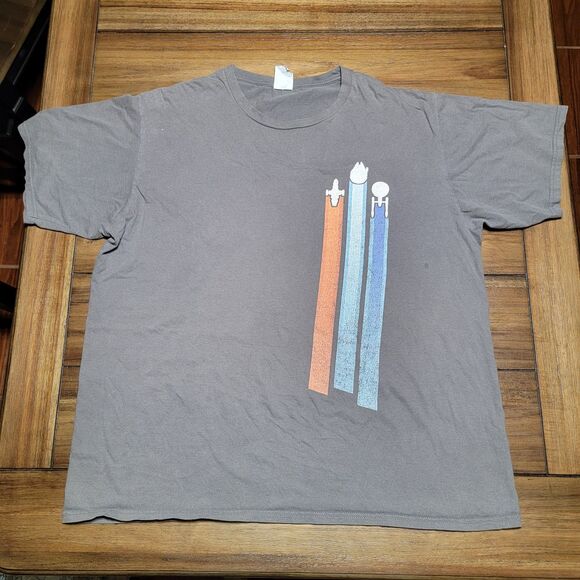 Sci-Fi Franchise SS Grey Tee "Firefly, Star Wars & Star Trek" - Size XL - Picture 1 of 5